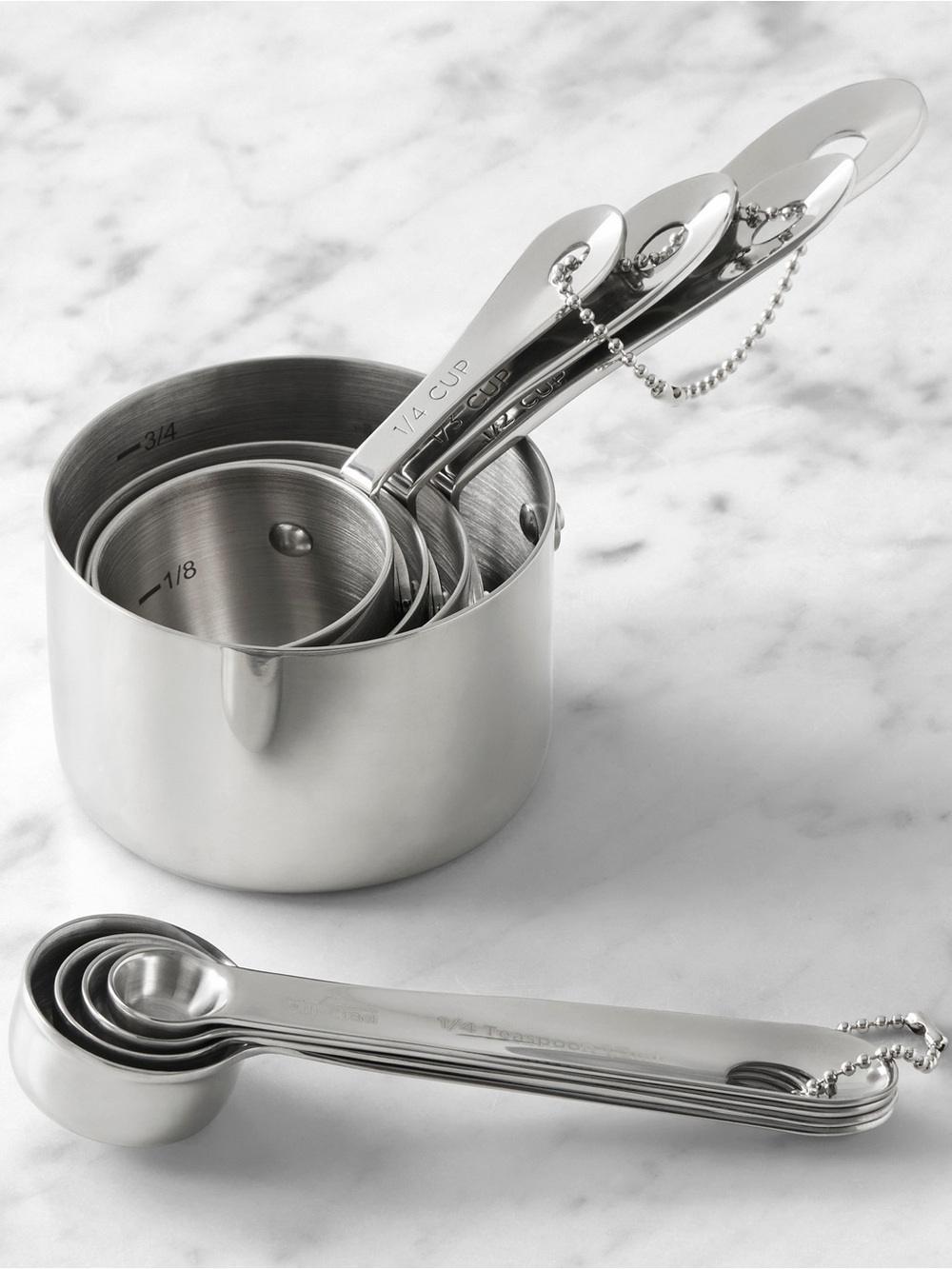 Williams Sonoma All-Clad Stainless-Steel Measuring Cups & Spoons